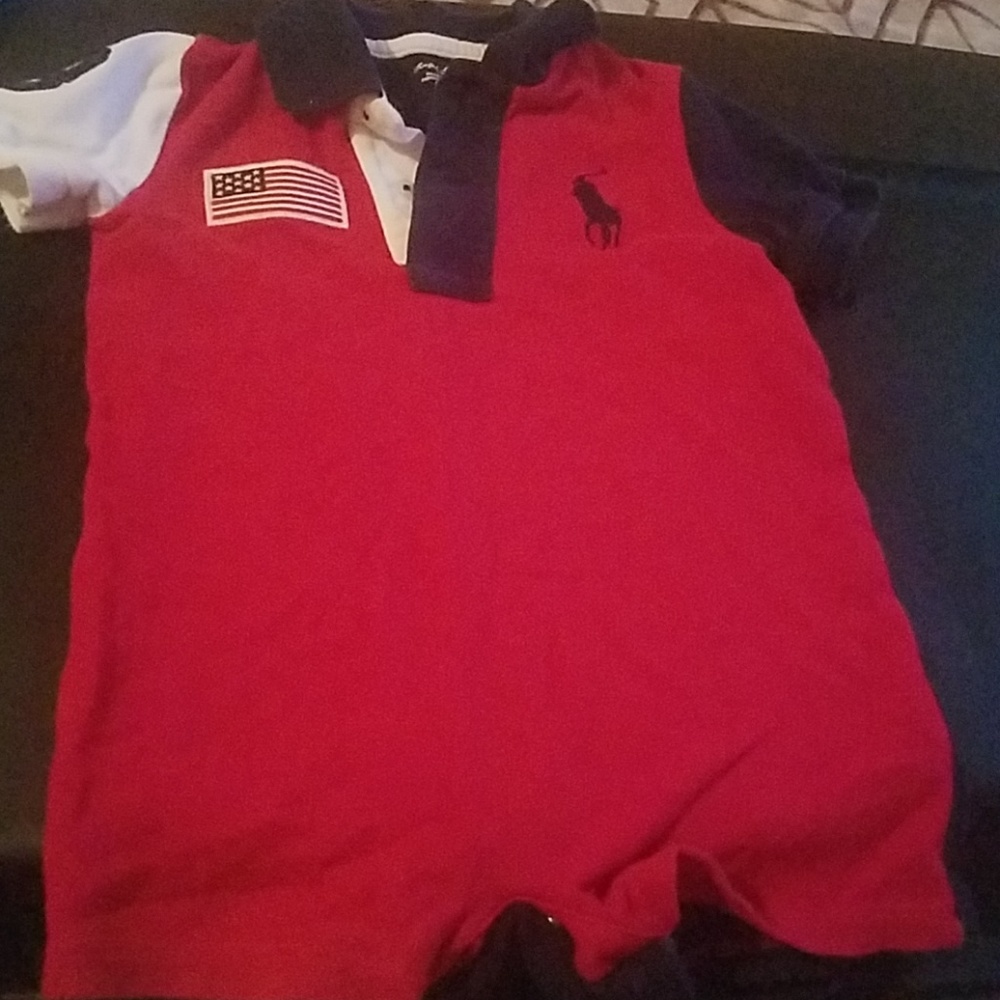 All in one Ralph Lauren Polo kids short set